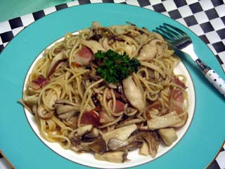 きのこのパスタ