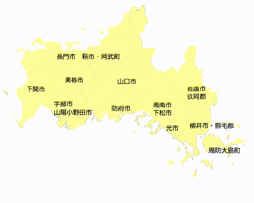 山口県の地図